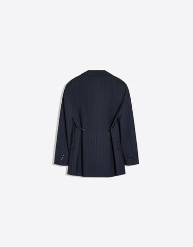 Fitted blazer with back buttons — Navy 7