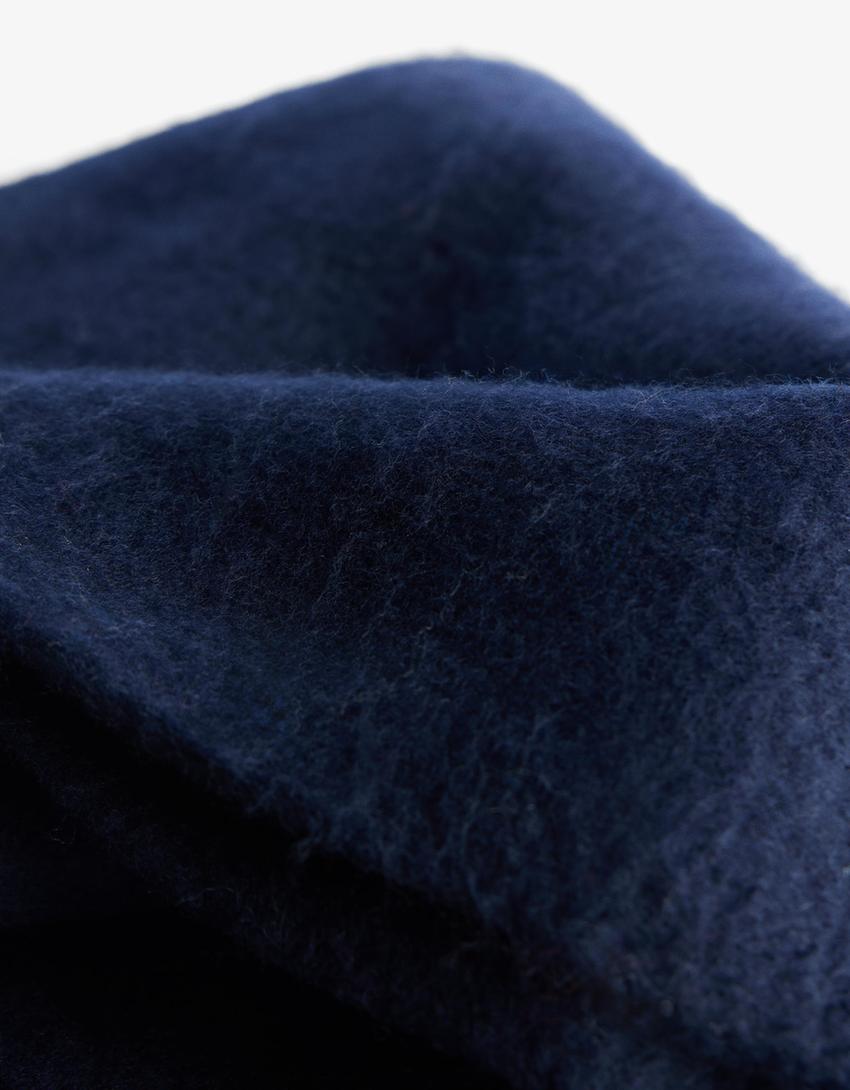 Solid-coloured scarf-Navy