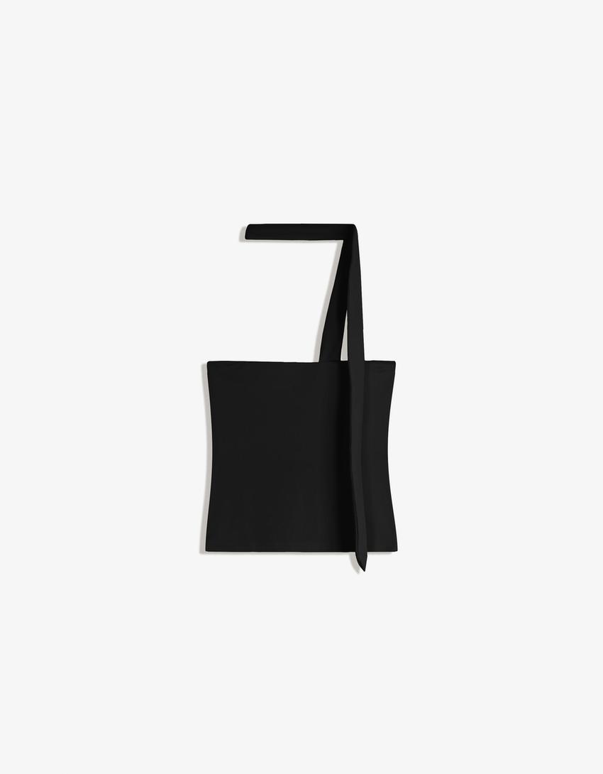 Top bandeau pañuelo-Negro