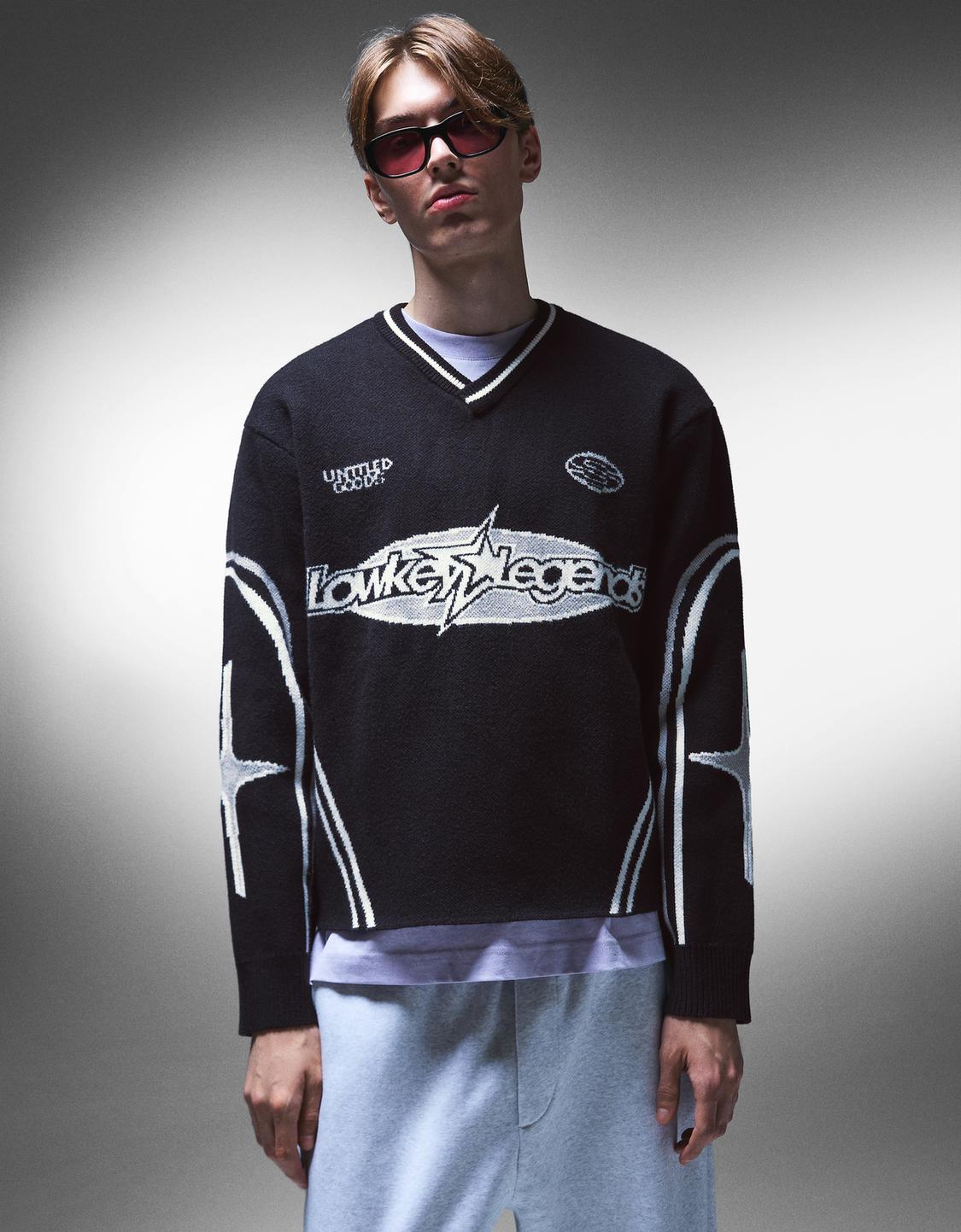 Print sports sweater