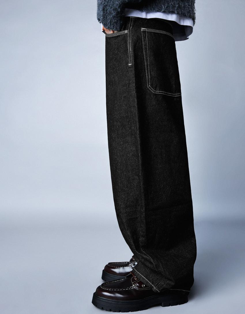 Jean barrel fit-Noir