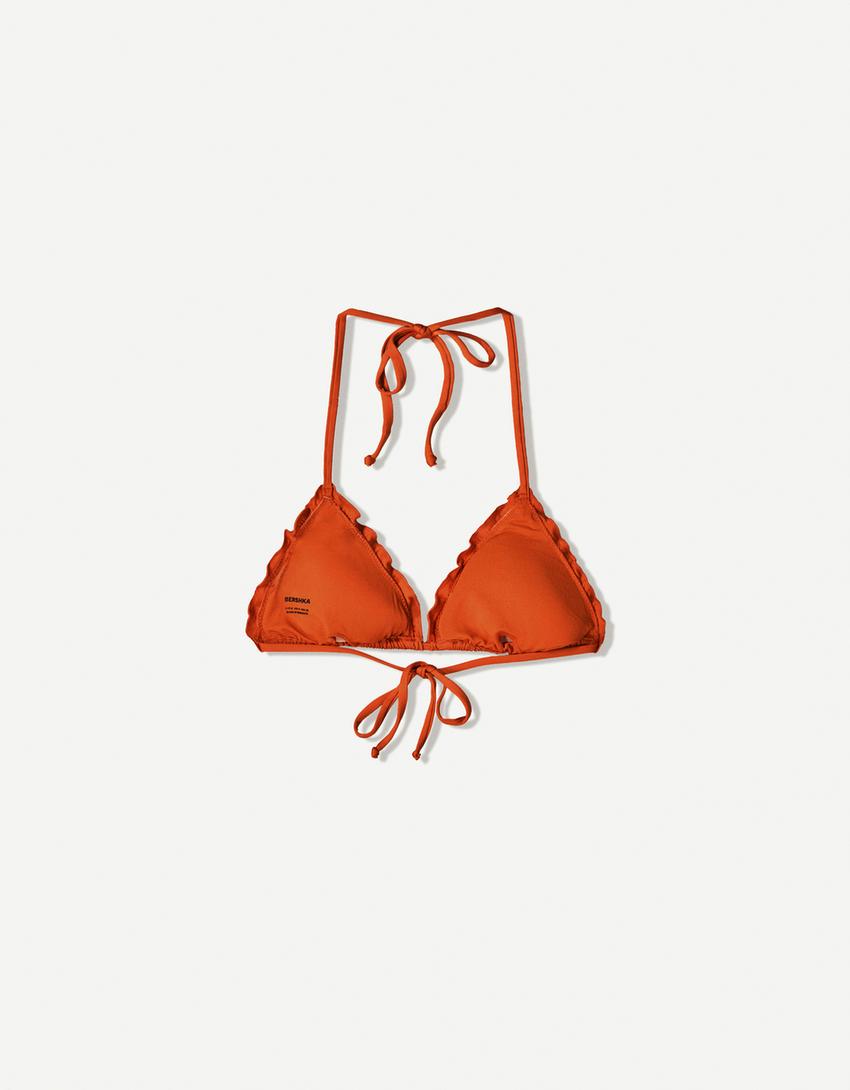 Curly bikini top-Orange-4