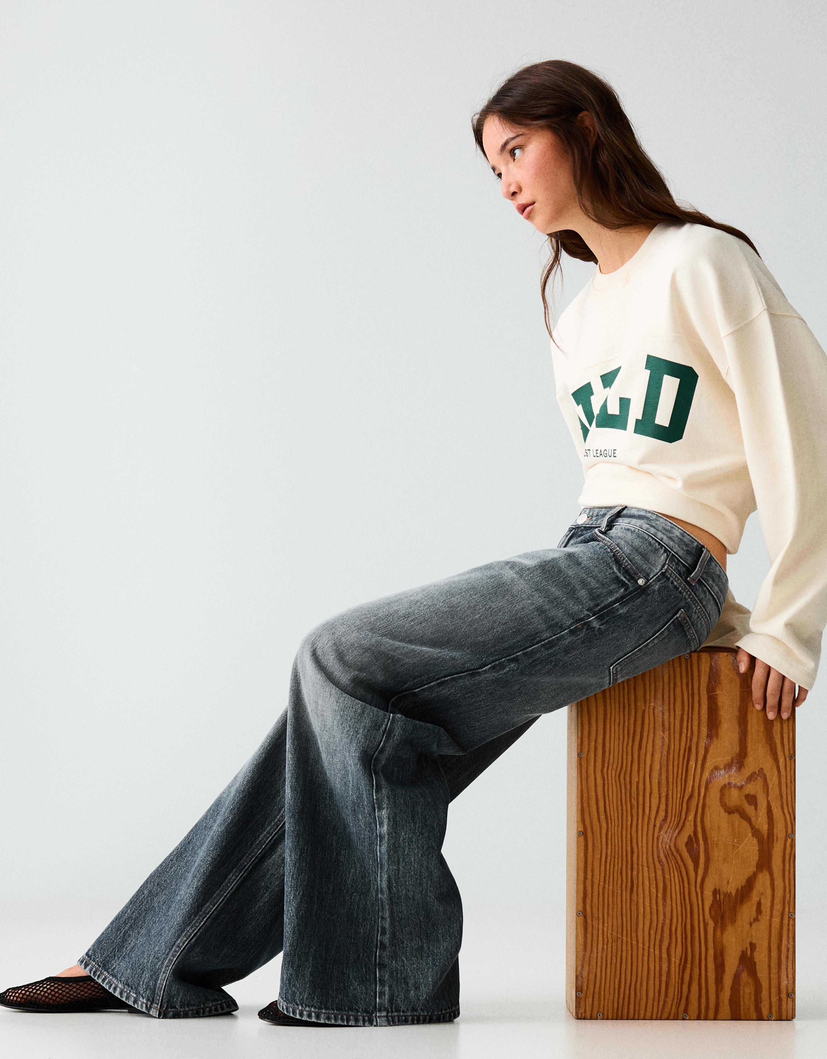 Low-rise wide-leg jeans — Blue