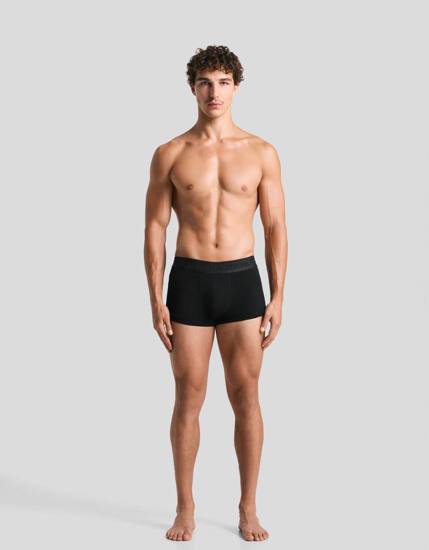 Pack 3 boxers cintura print-Negro