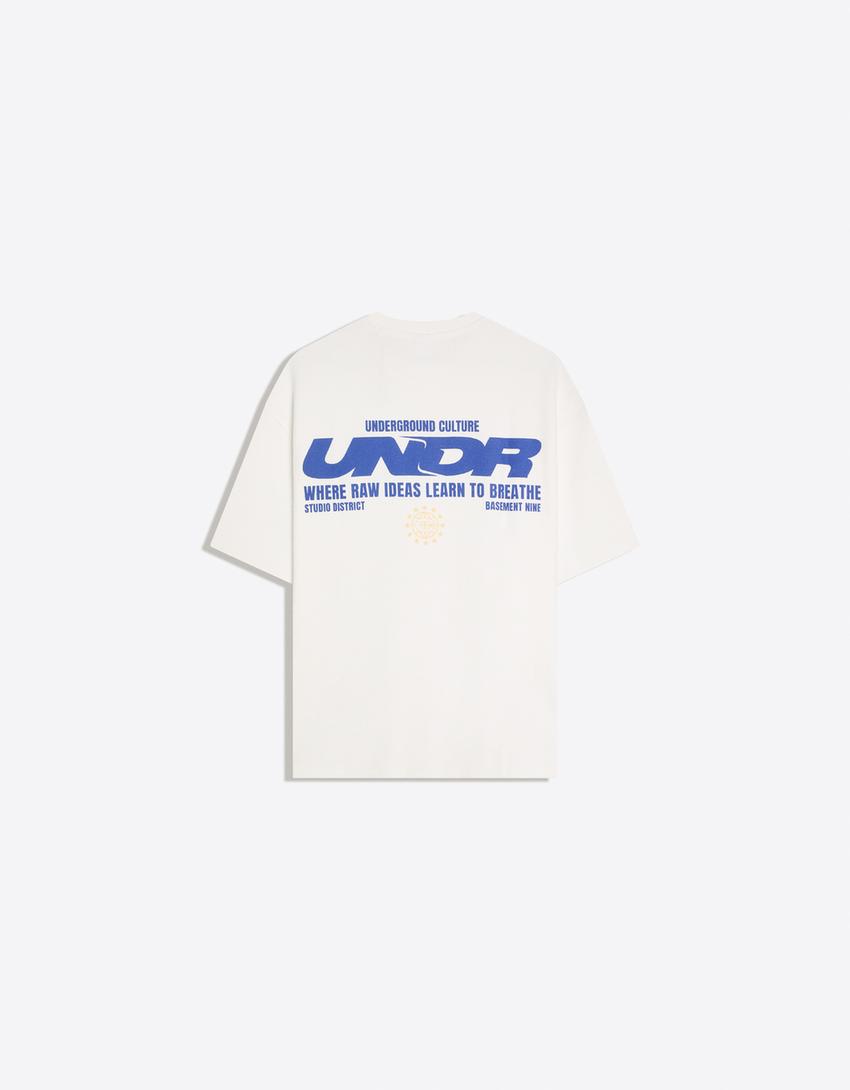 Plush printed T-shirt-Off white