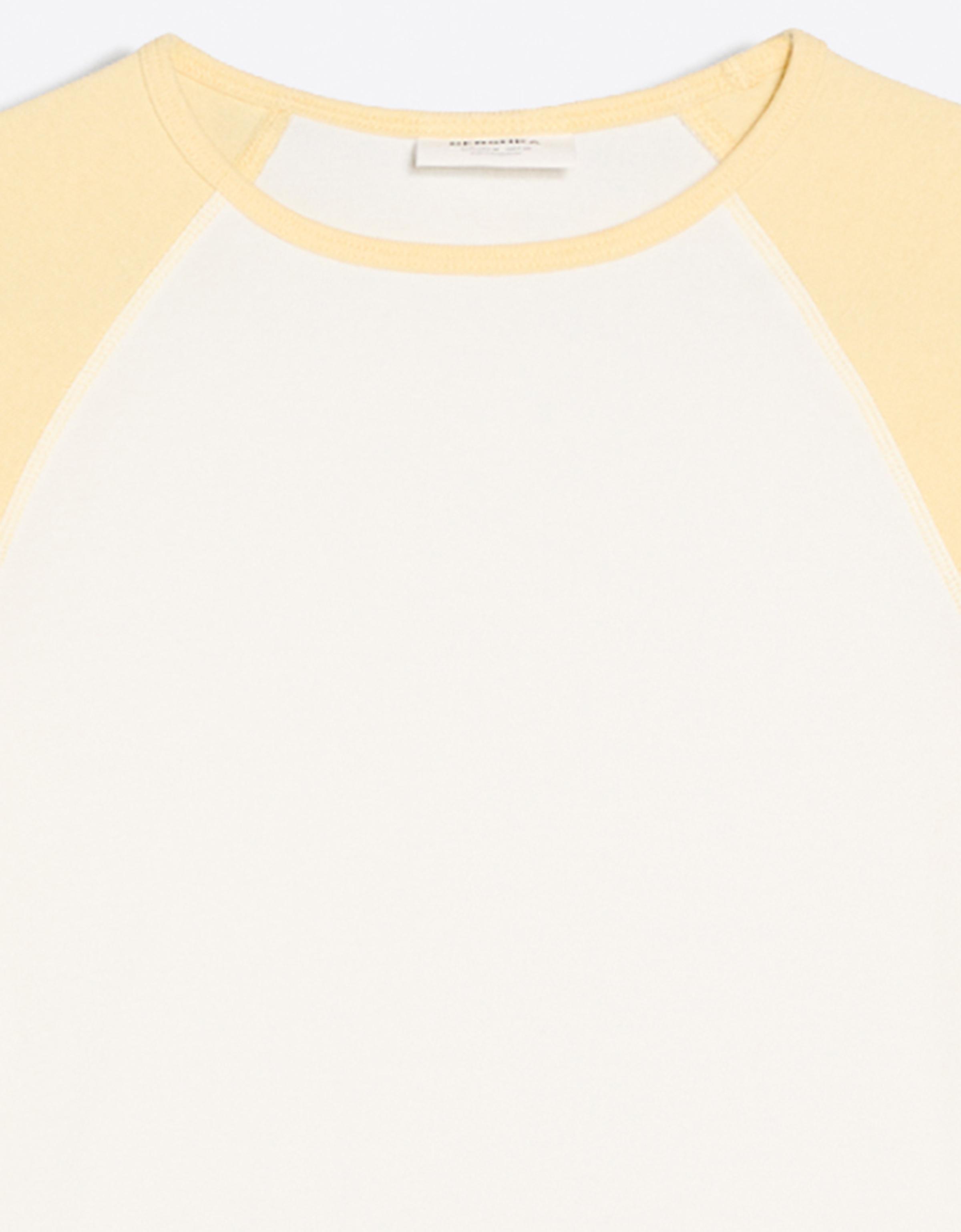 Long sleeve raglan T-shirt — Yellow