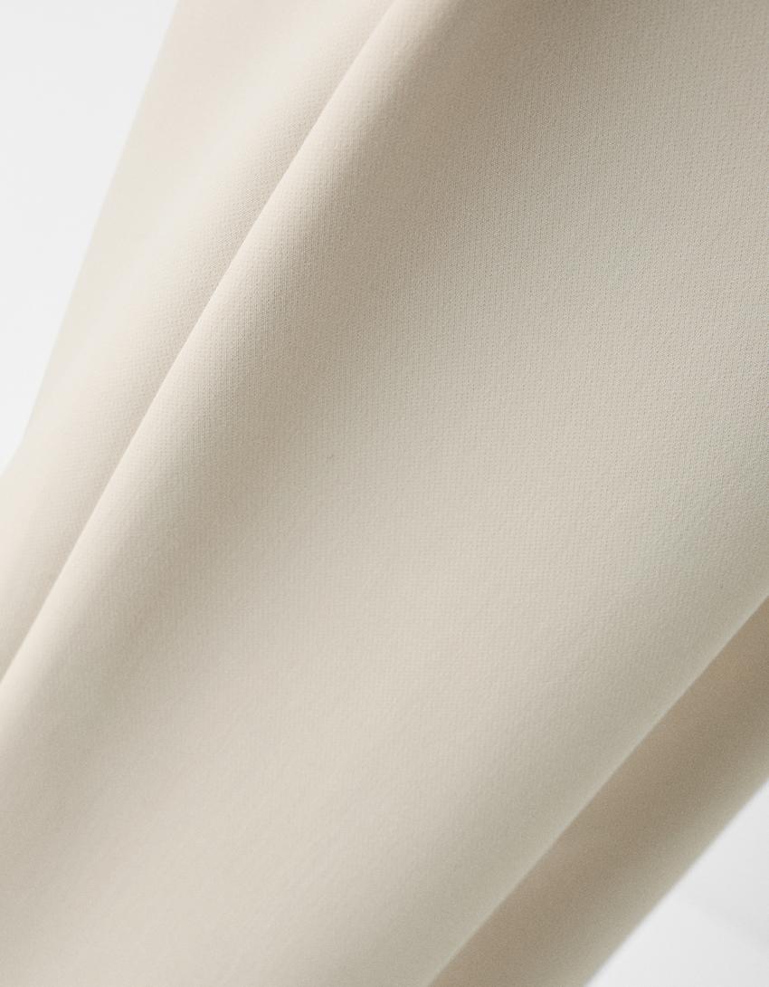 Calças jogger wide tailored fit-Areia-5