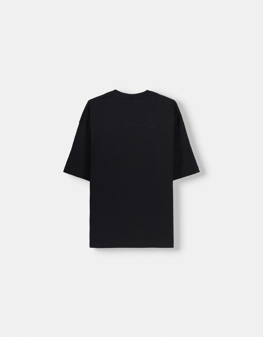 Oversized short sleeve T-shirt-Black-6