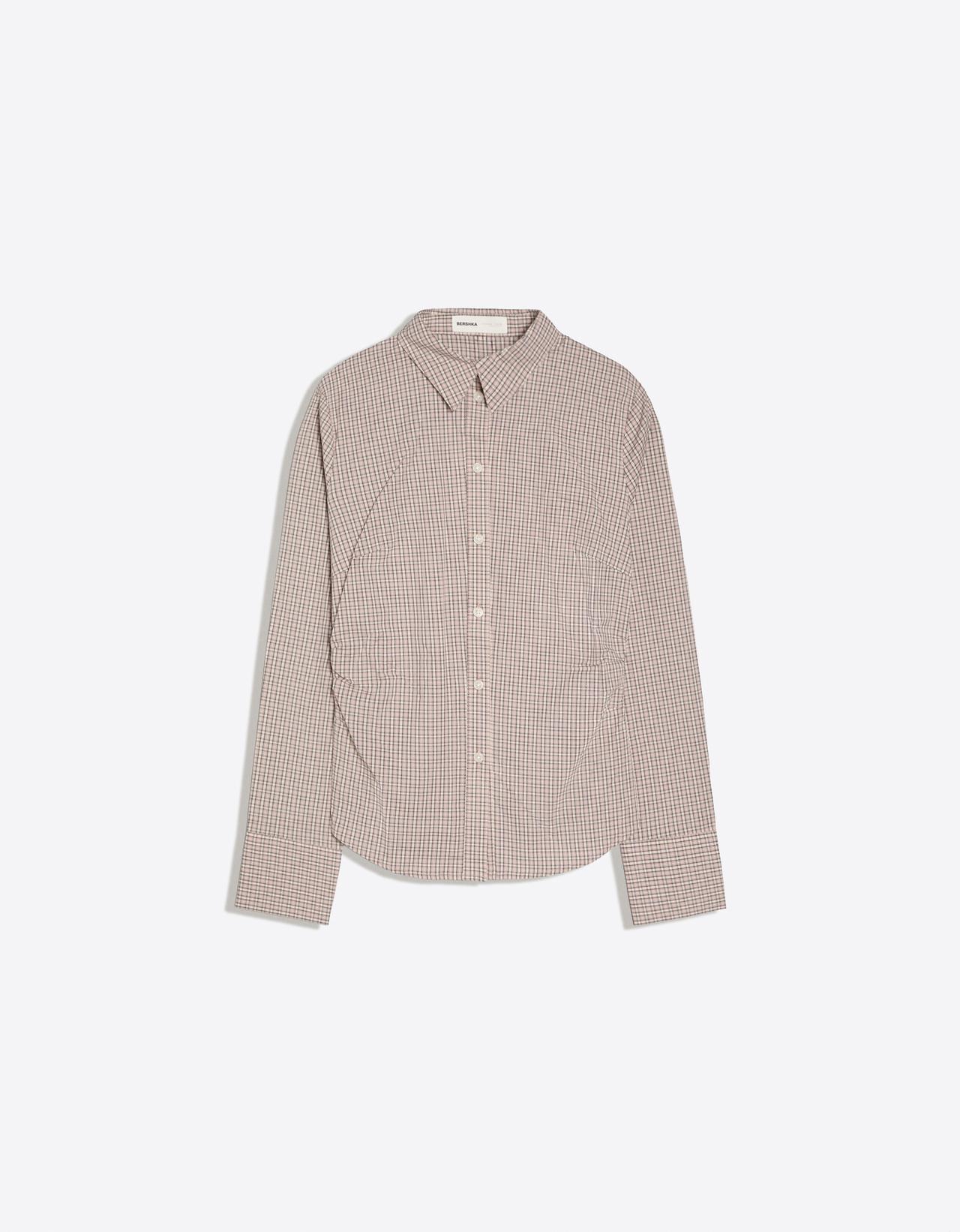 Fitted long-sleeved shirt — Pink