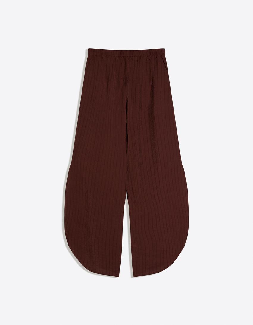 بنطلون فضفاض-بني