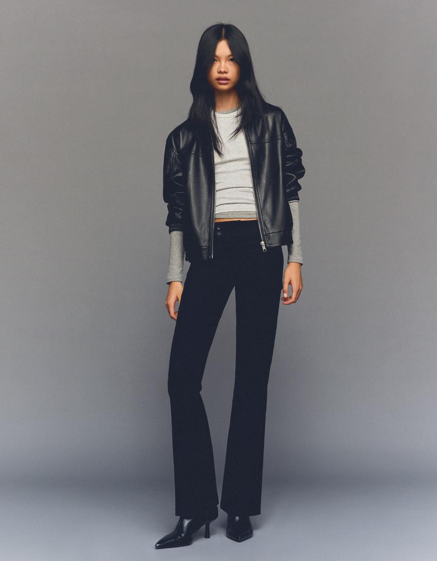 Bengalina kanpai-formako galtzak-Beltza