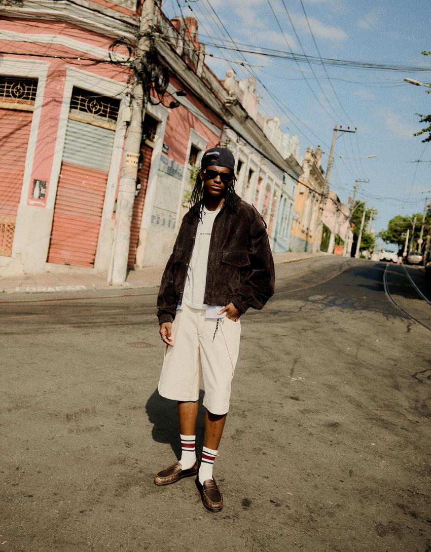 Δερμάτινο μπουφάν-Καφέ