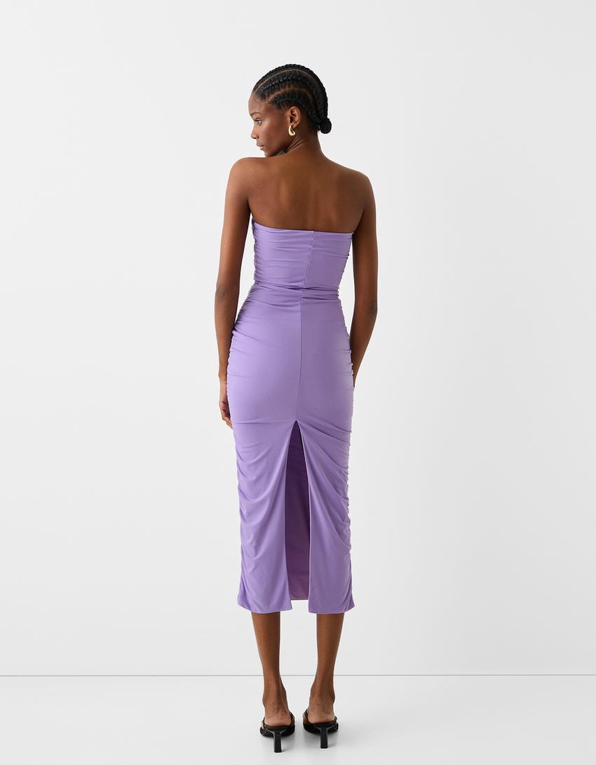 فستان شبكي متوسط الطول-بنفسجي-2