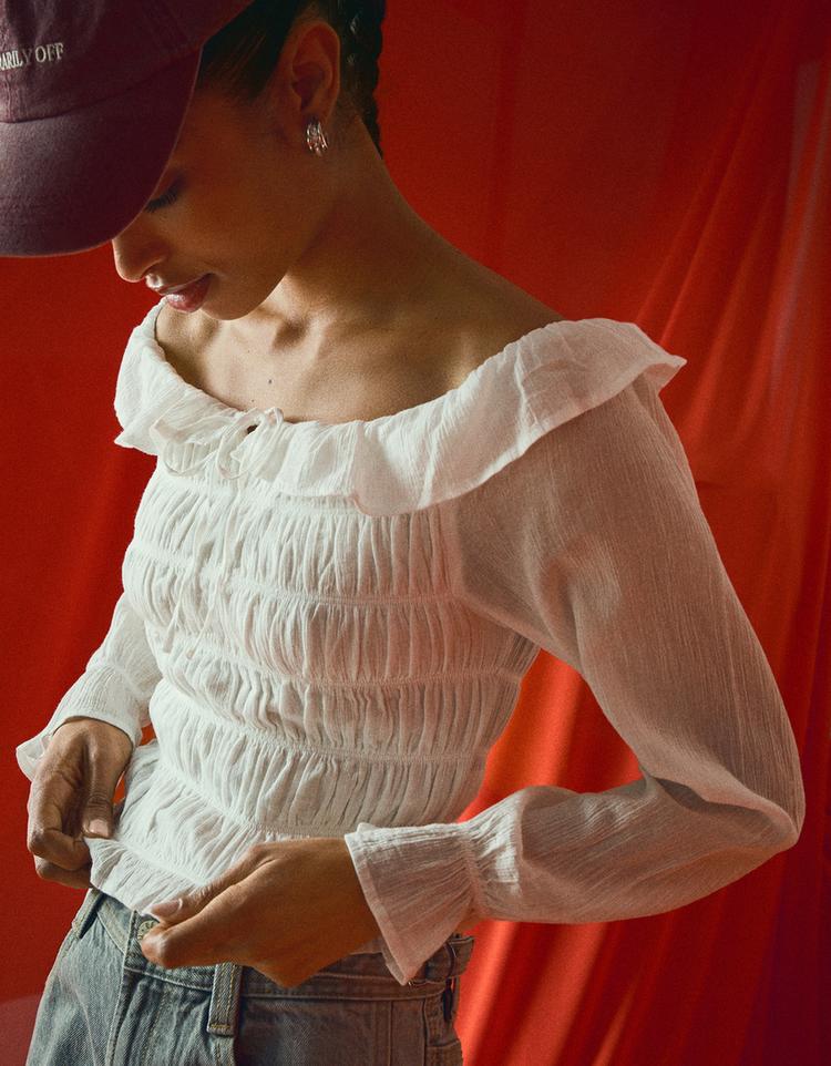 Long sleeve corset shirt