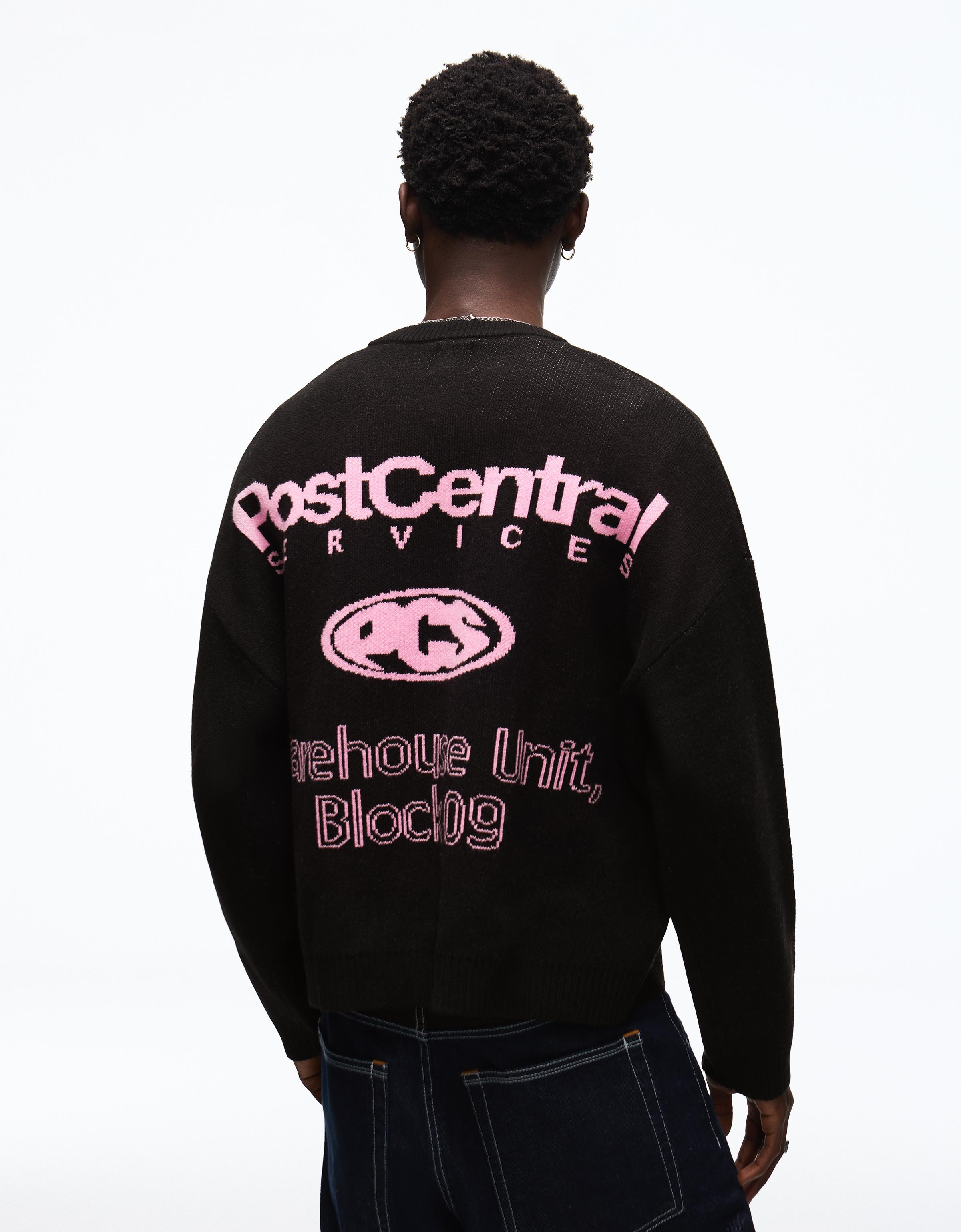 Jacquard knit jumper — Black