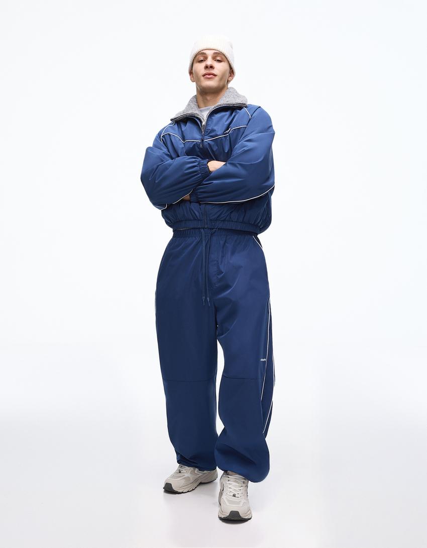 Super Baggy Hose aus Funktionsstoff-Marinenblau