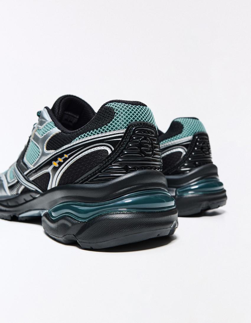 Asymmetric detail trainers-Multicolored