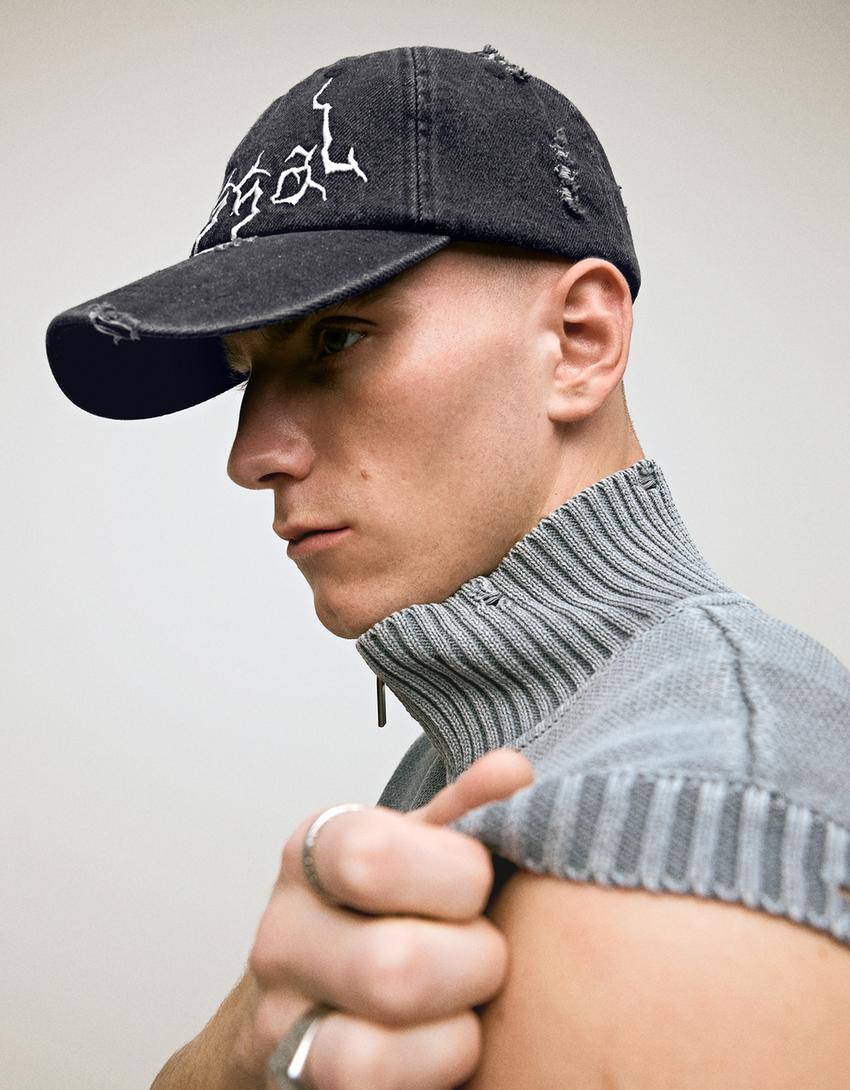 Gorra denim efecto lavado