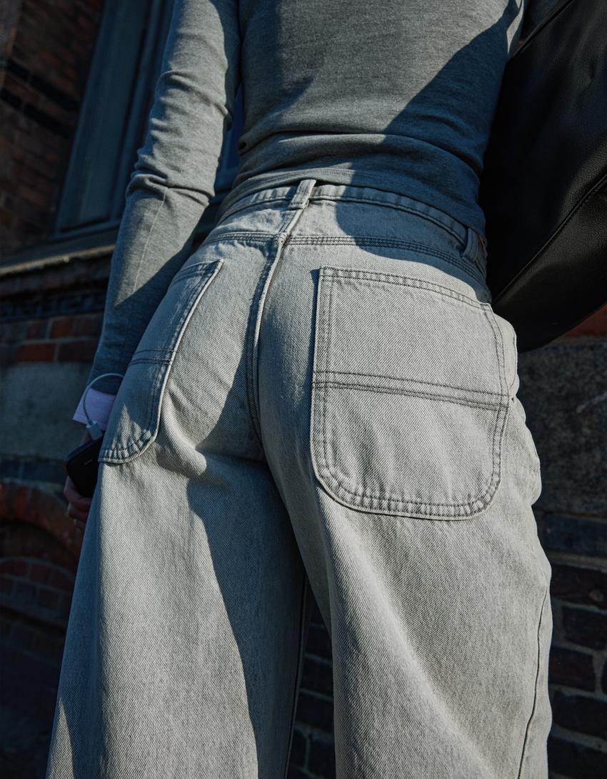Jean baggy balloon-Gris