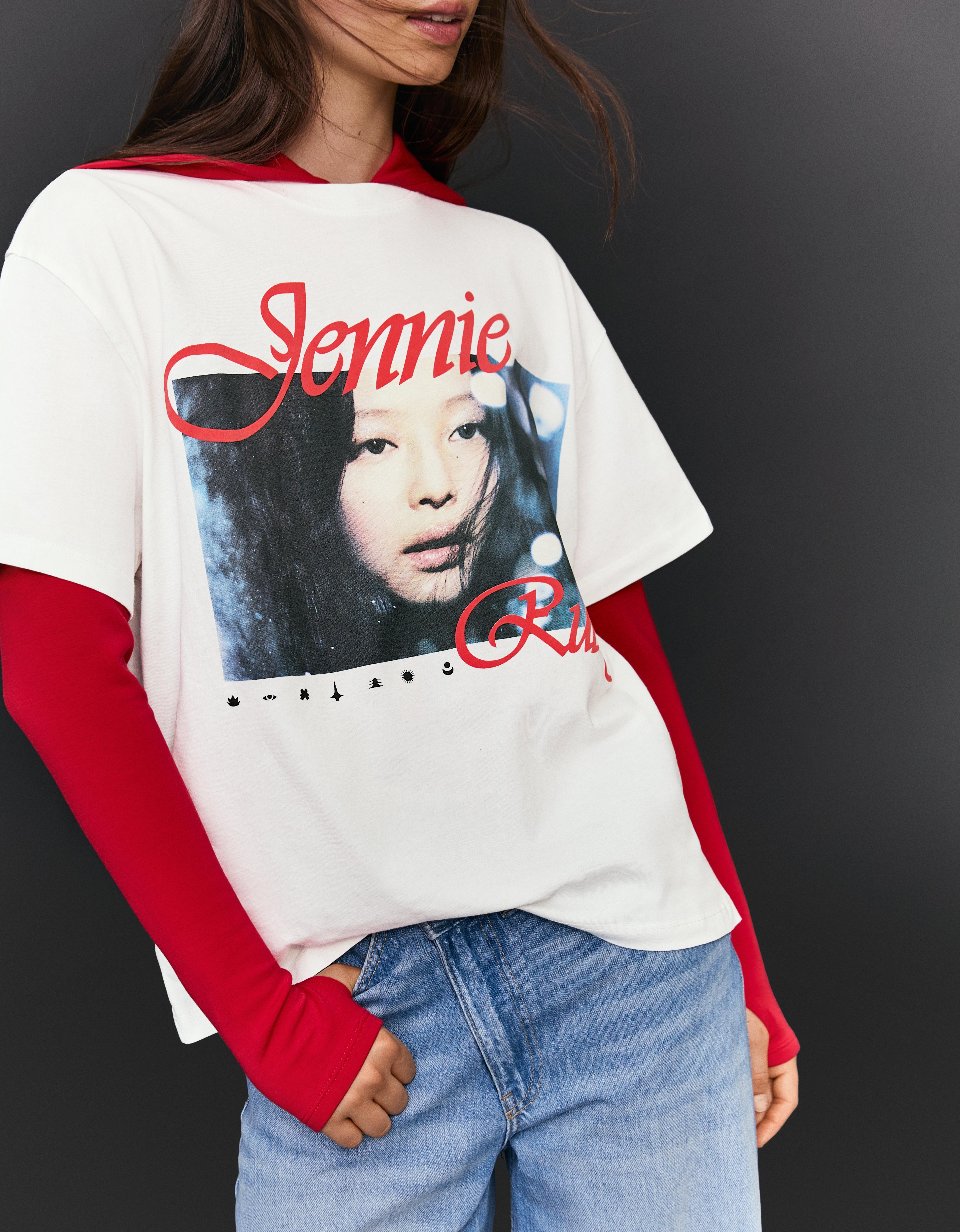 Jennie Ruby oversize short sleeve print T-shirt