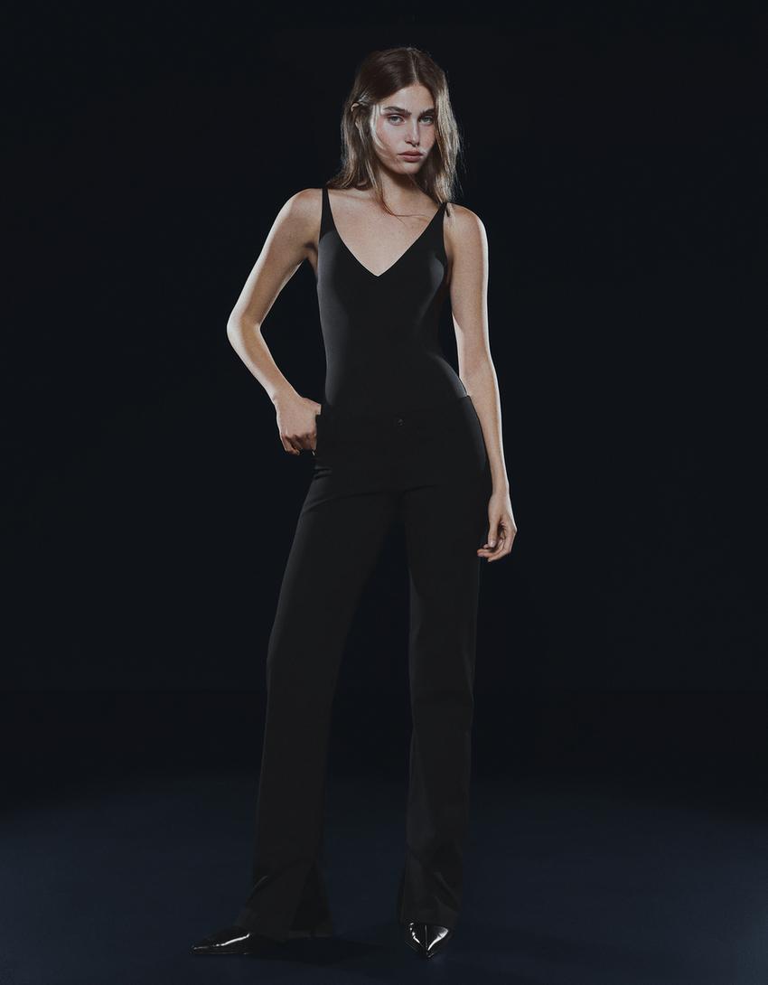 Body tirantes escote encaje