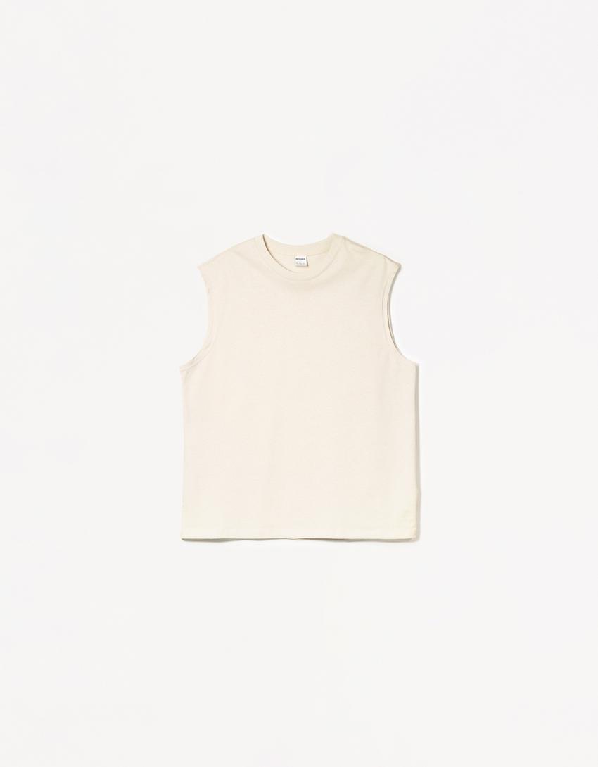 Ärmlös topp-Sand-4