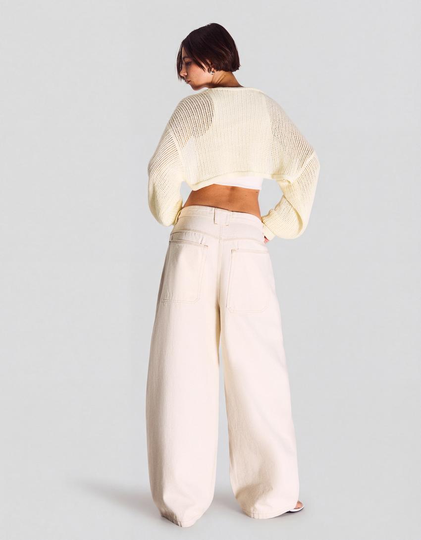 Rustic bolero-Cream