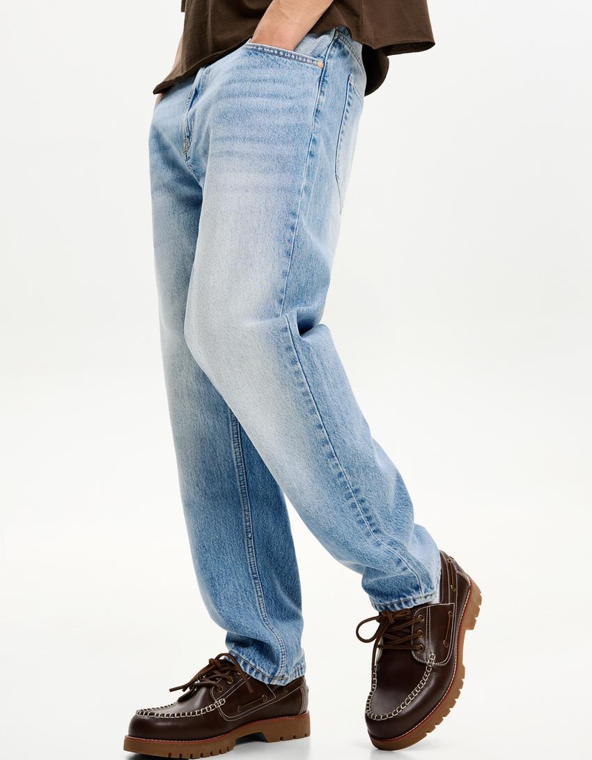 Loose Fit Jeans-Ausgewaschenes Blau-2