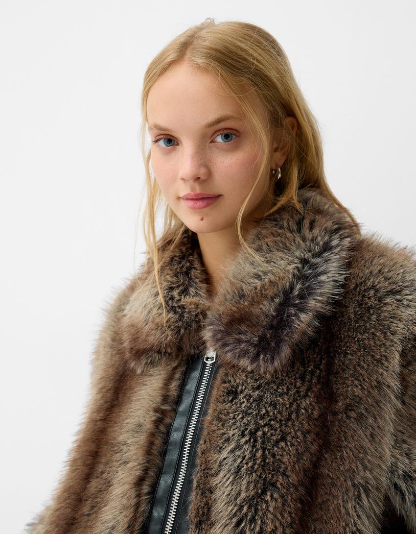 Cappotti Pelliccia Patrizia Pepe Pelliccia Sintetica Corta Giacca