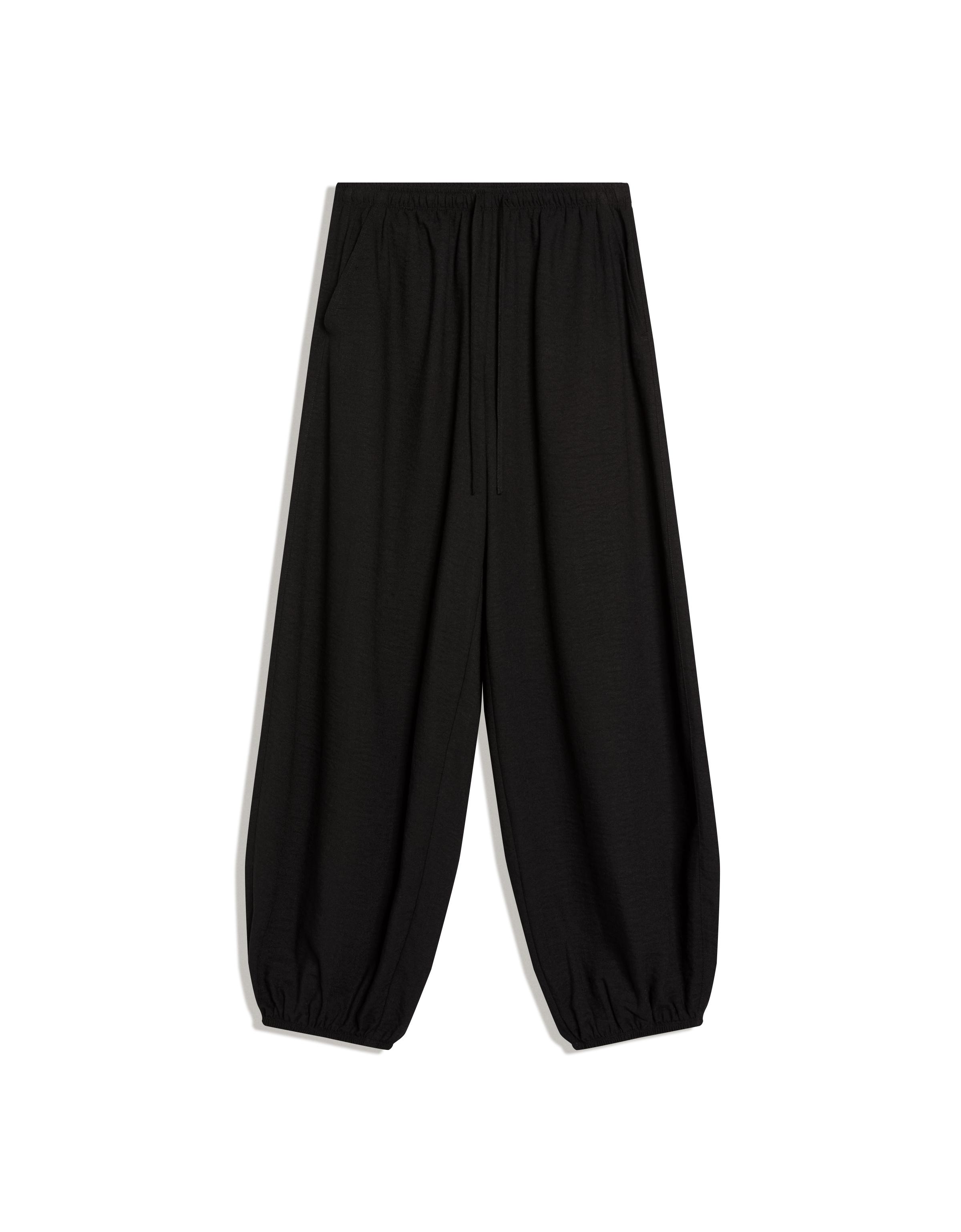 Rustic sarouel trousers — Black