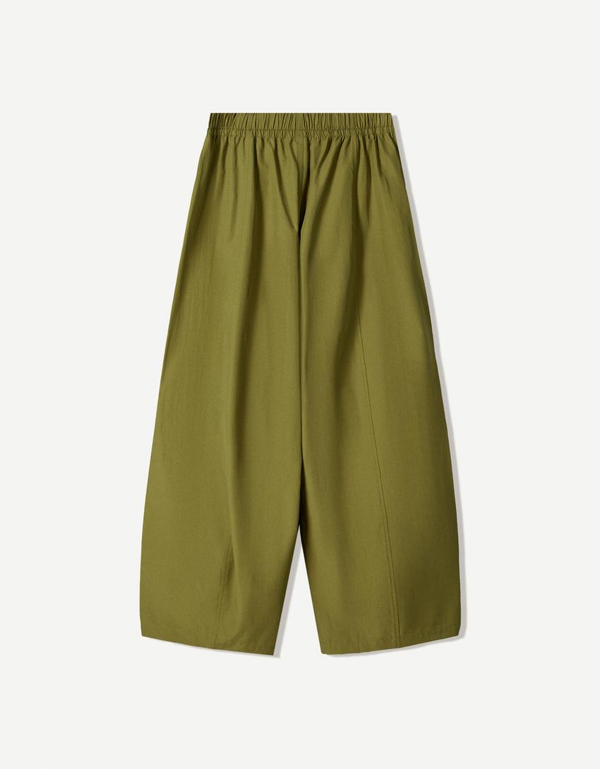 Pantalón barrel cropped-Verde-5