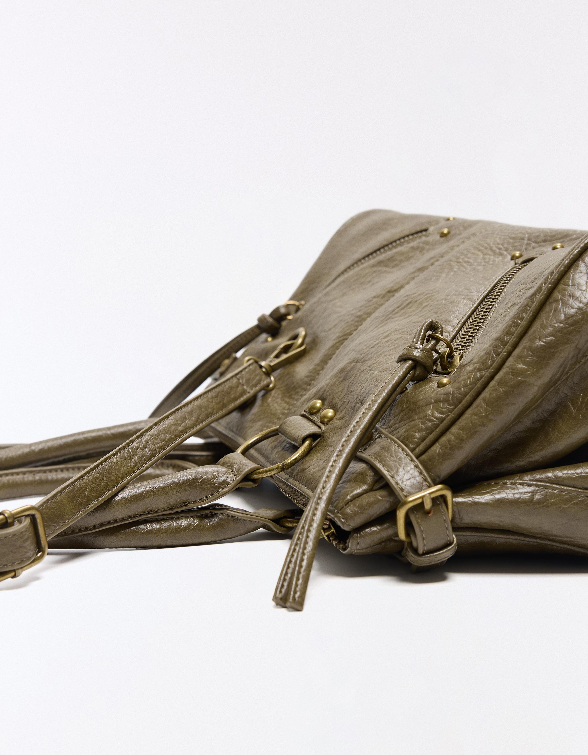 Zip detail bag — Khaki