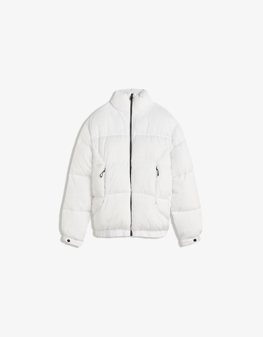 Technical puffer jacket-White-0