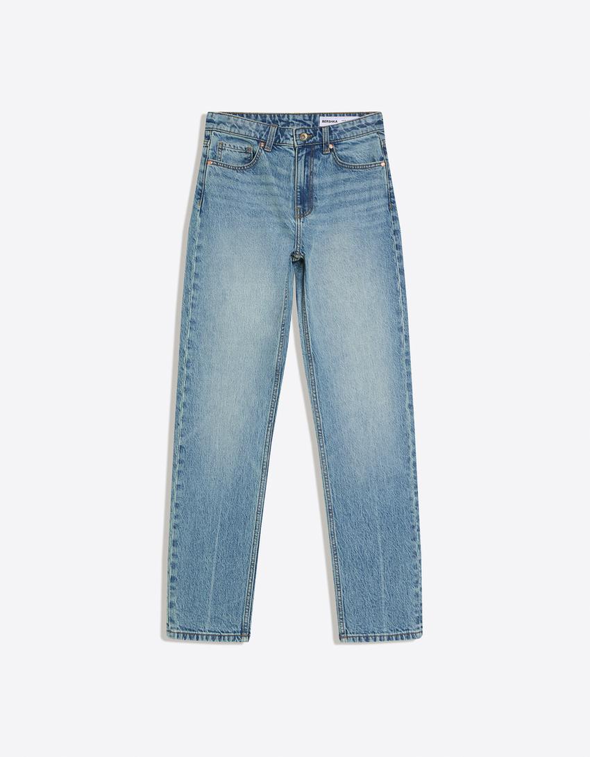 Jeans mom-Azul lavado