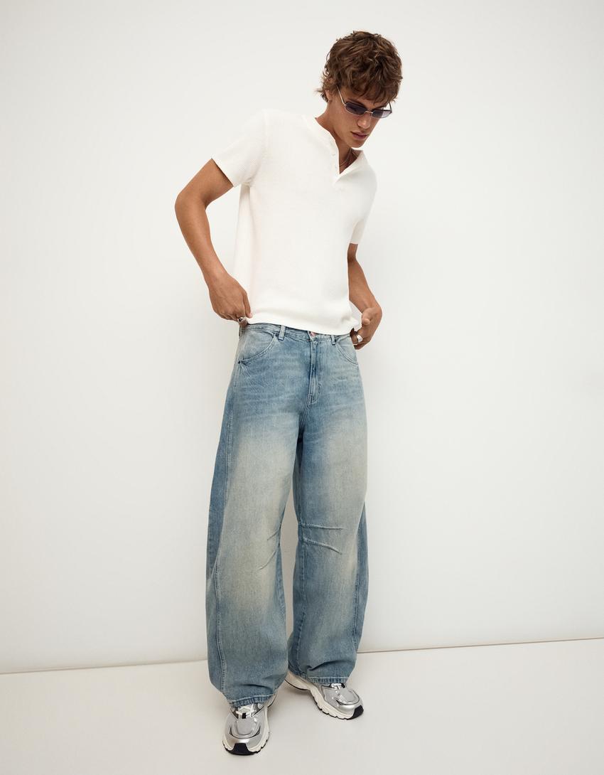Barrel jeans-Light blue