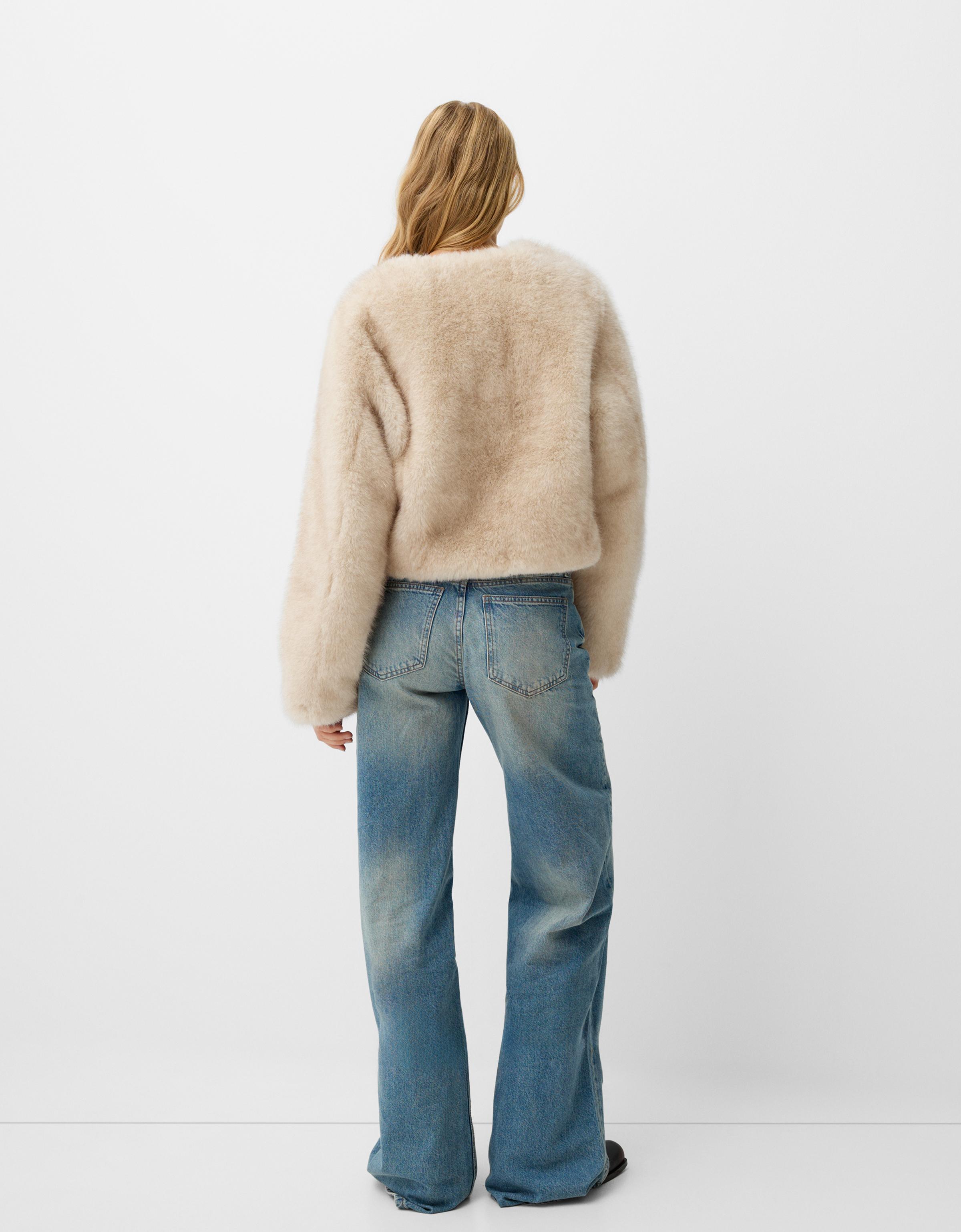 Bershka faux fur jacket best sale