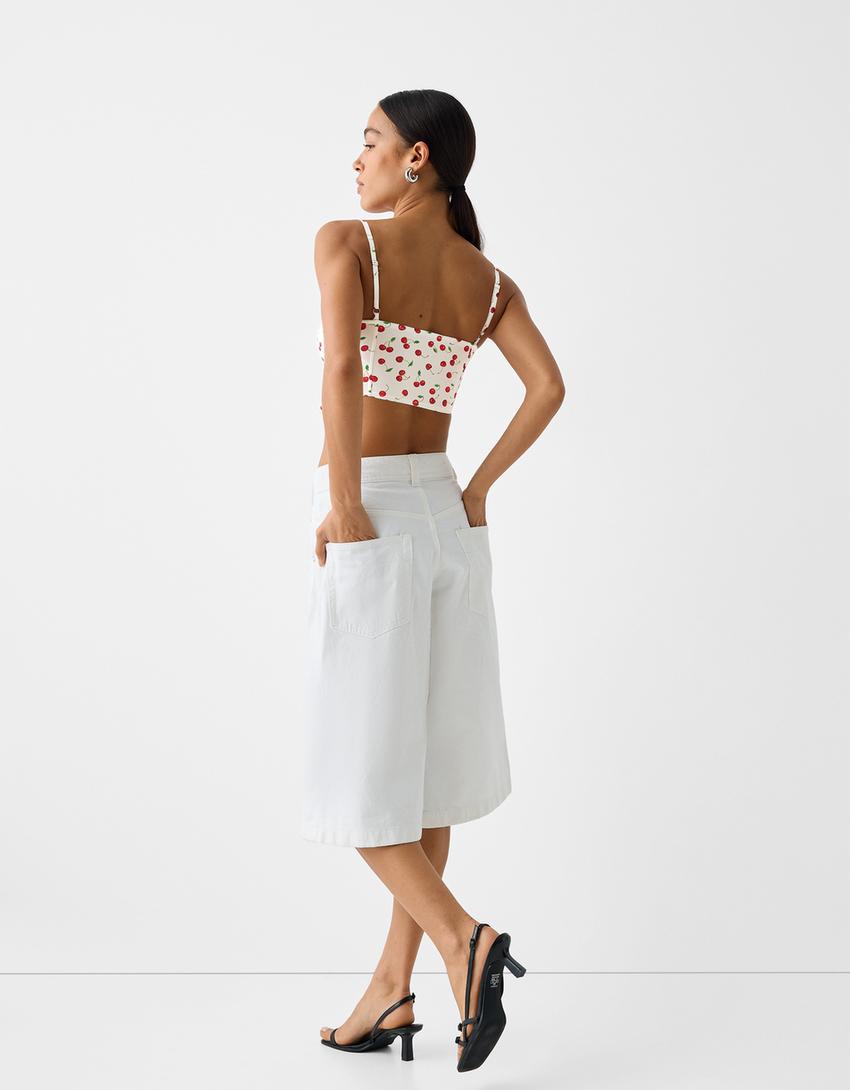 توب بنغالي مطبوع-أبيض مطفي-1