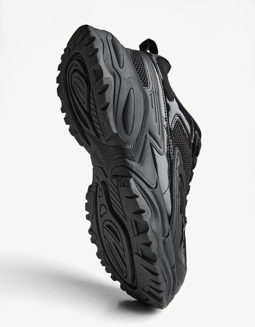 Deportivo suela volumen-Negro