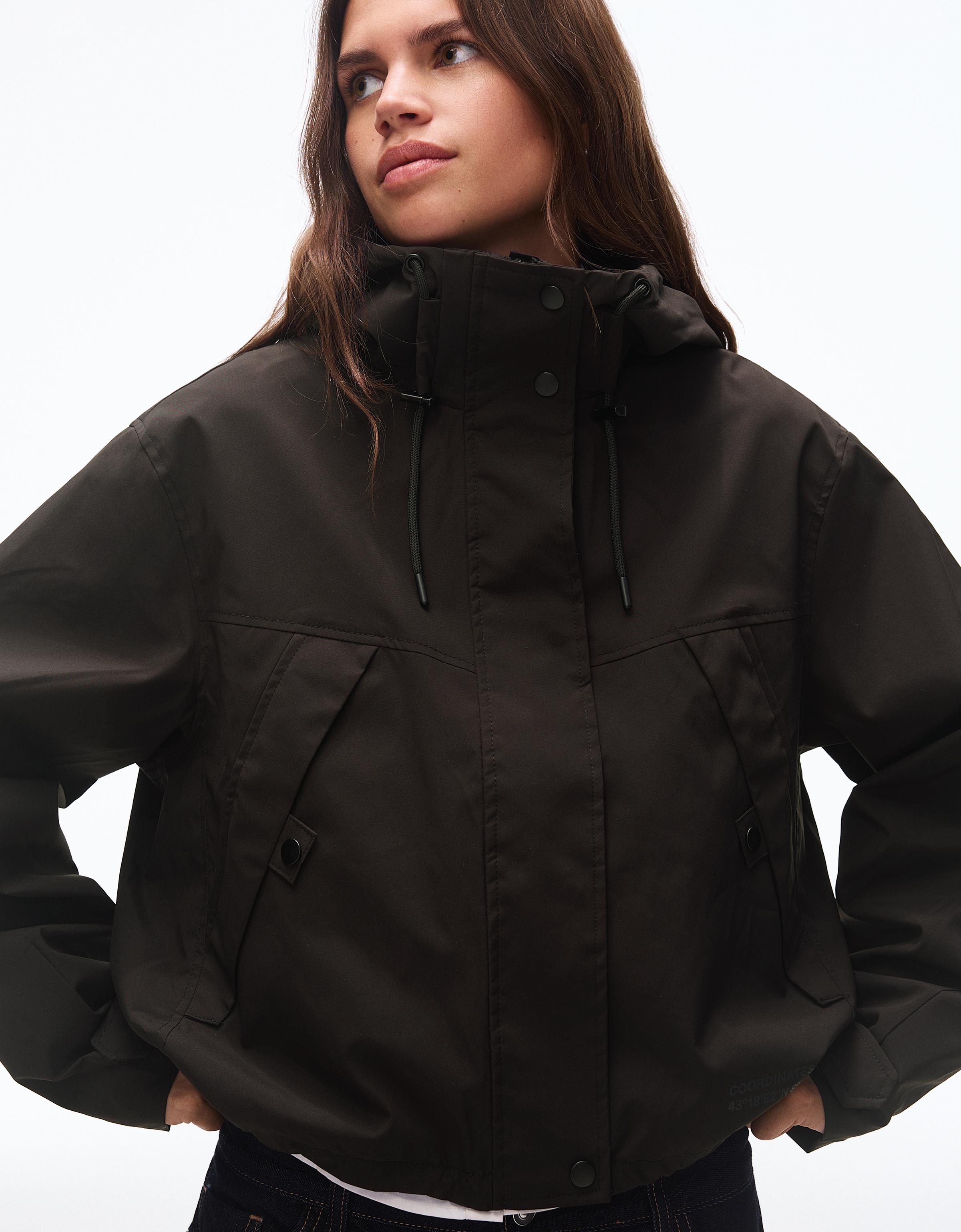 Cazadora Técnica Water Resistant Mujer M Negro