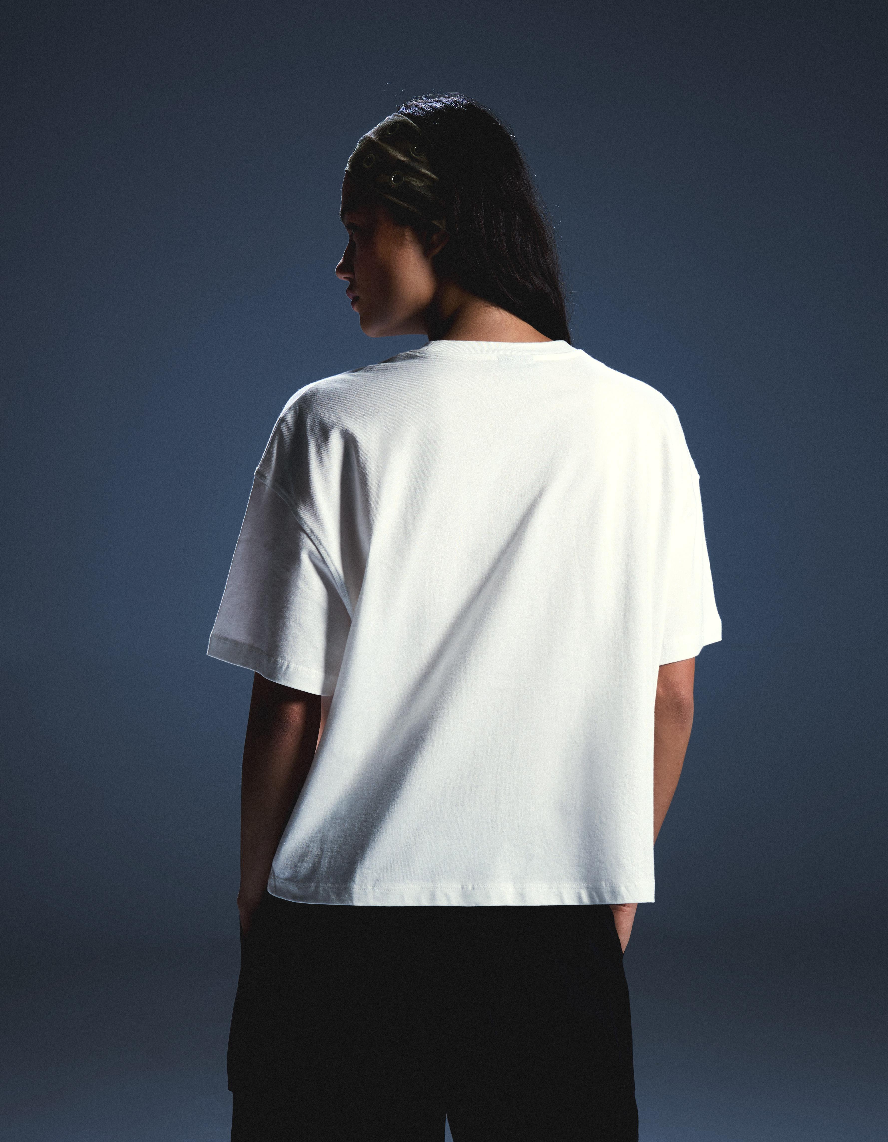 KATSEYE oversize print T-shirt — Off white