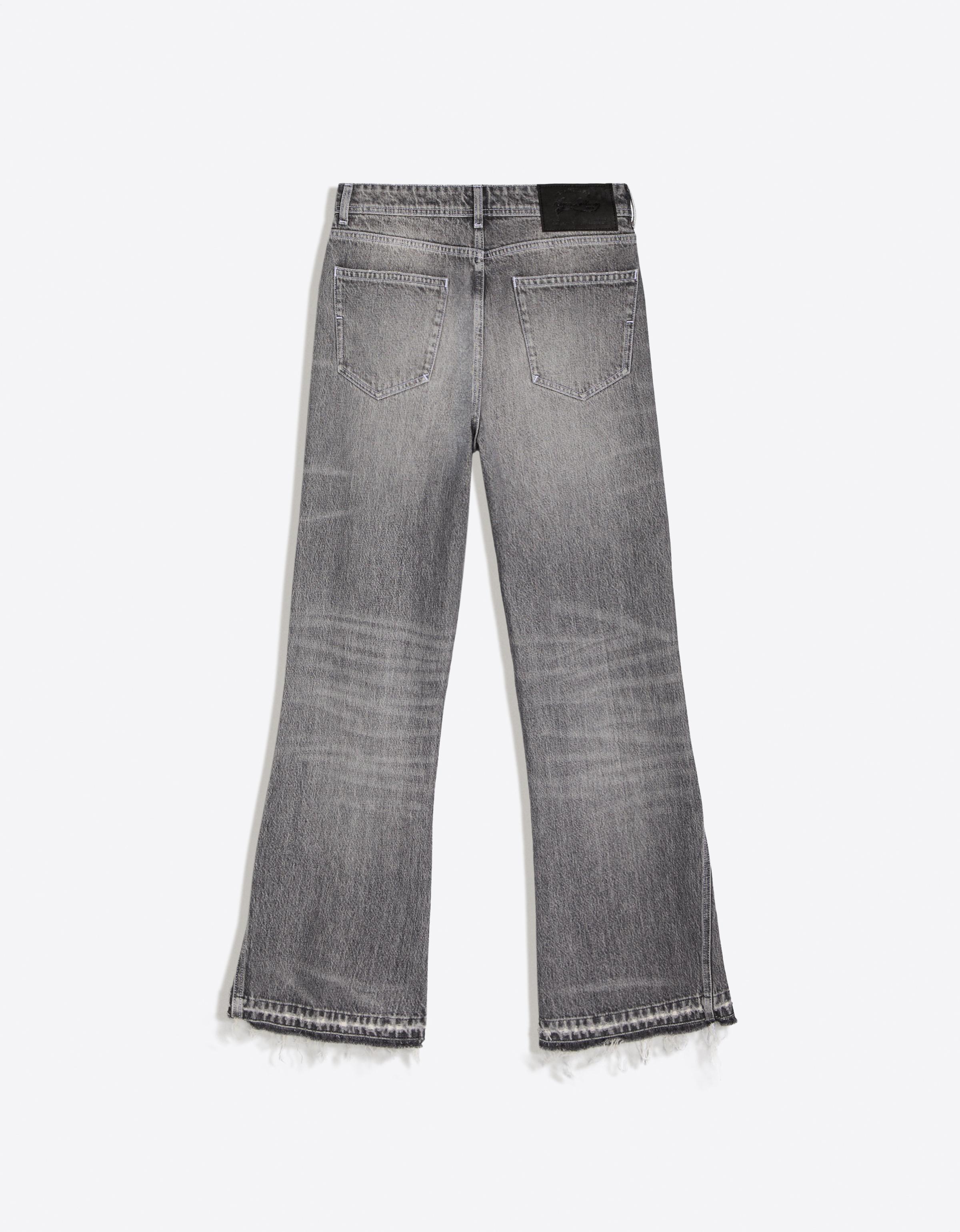Straight flared jeans — Grey