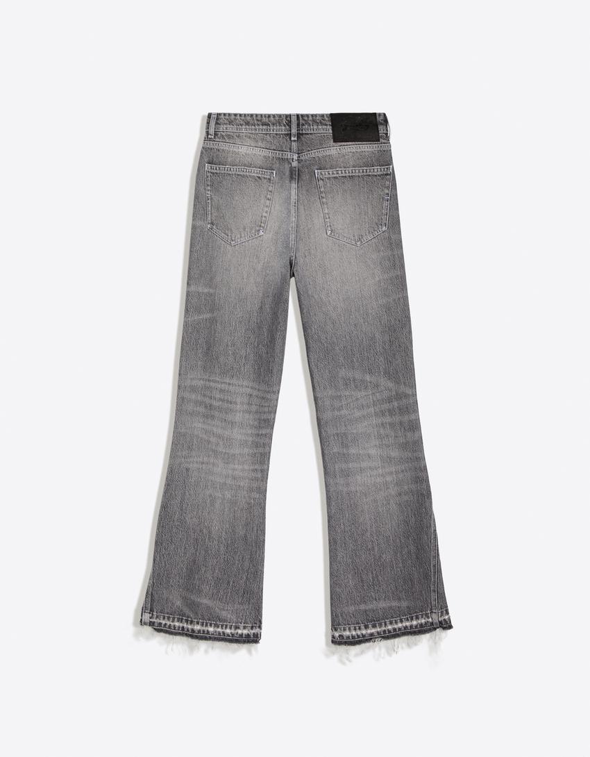Straight flared jeans-Grey