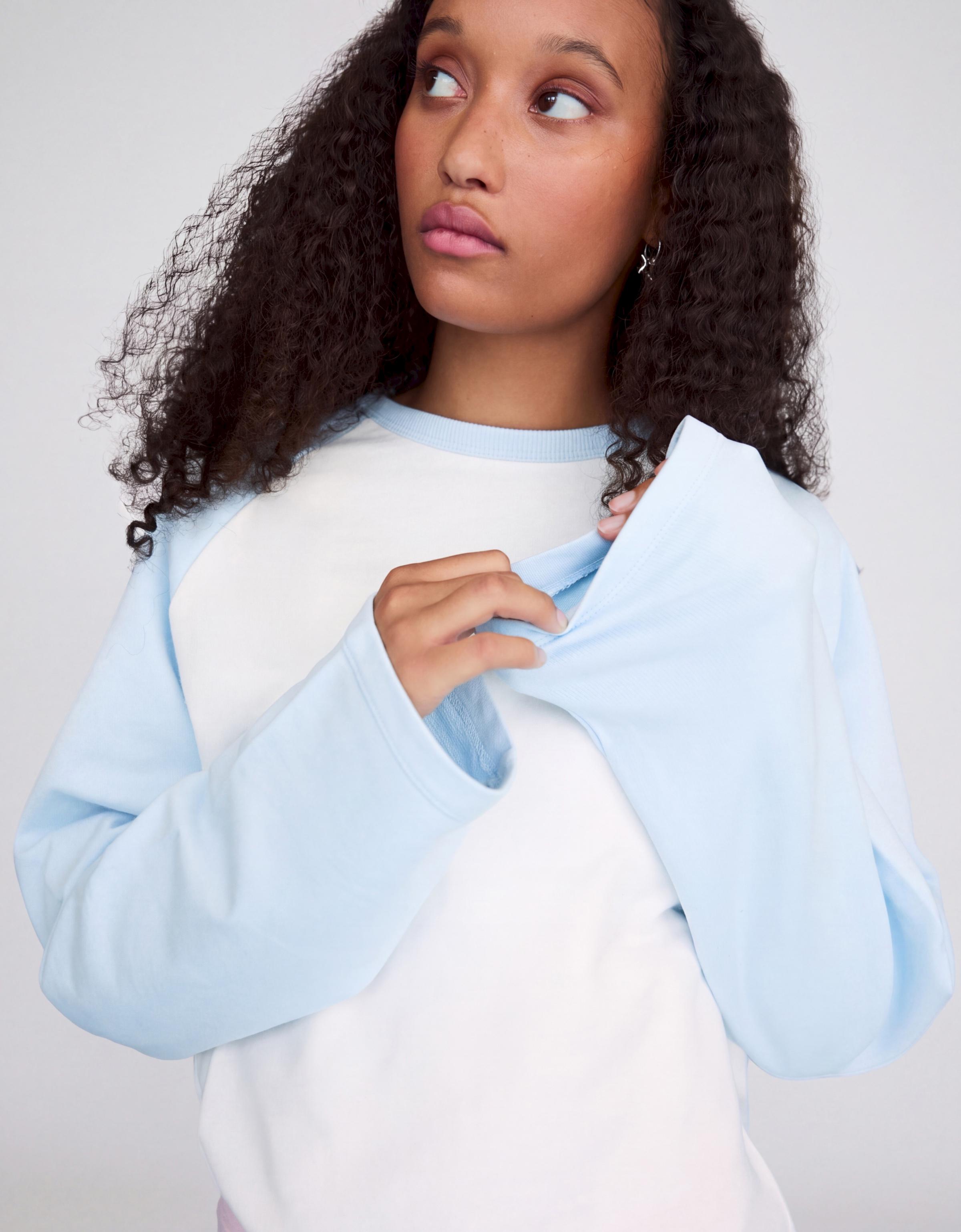 Round neck raglan jumper — Off white