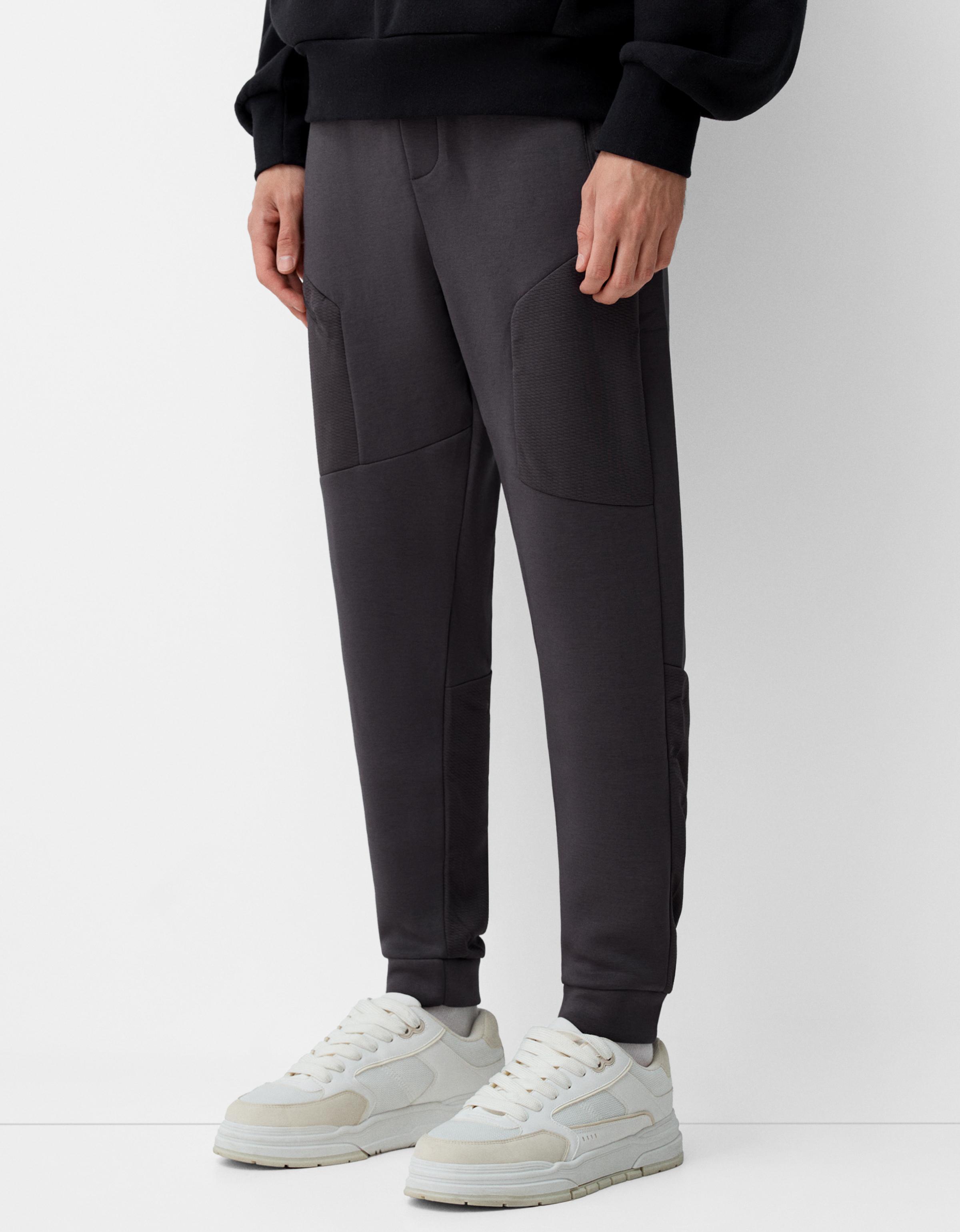 Bershka Jogginghose Aus Funktionsstoff Herren M Grau