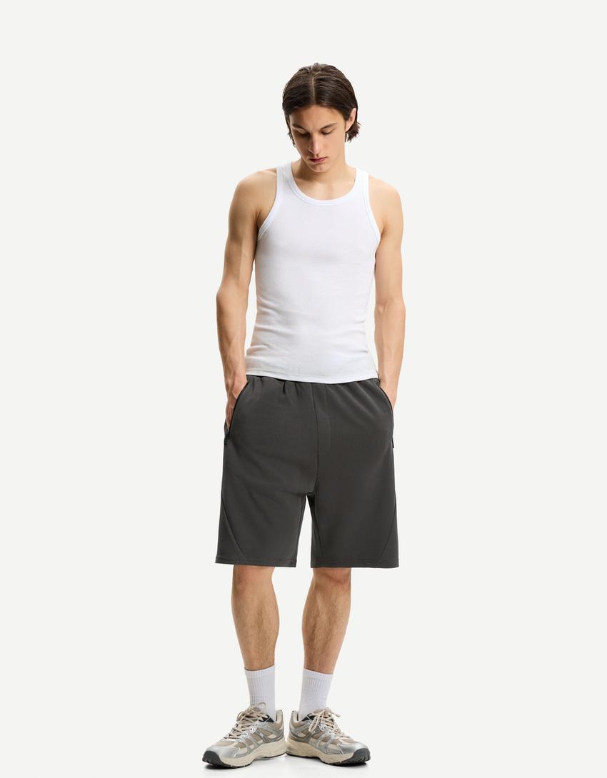 برمودا شورت تقني-رمادي