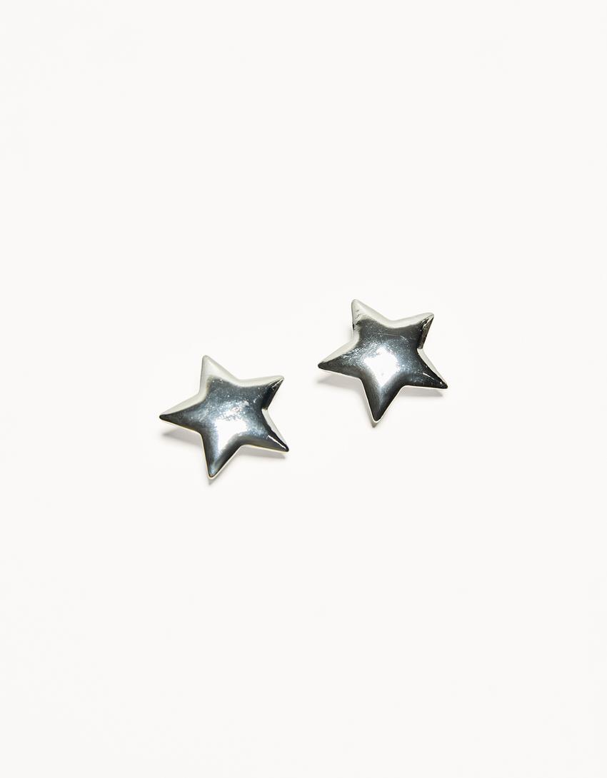 Star earrings-Silver-2