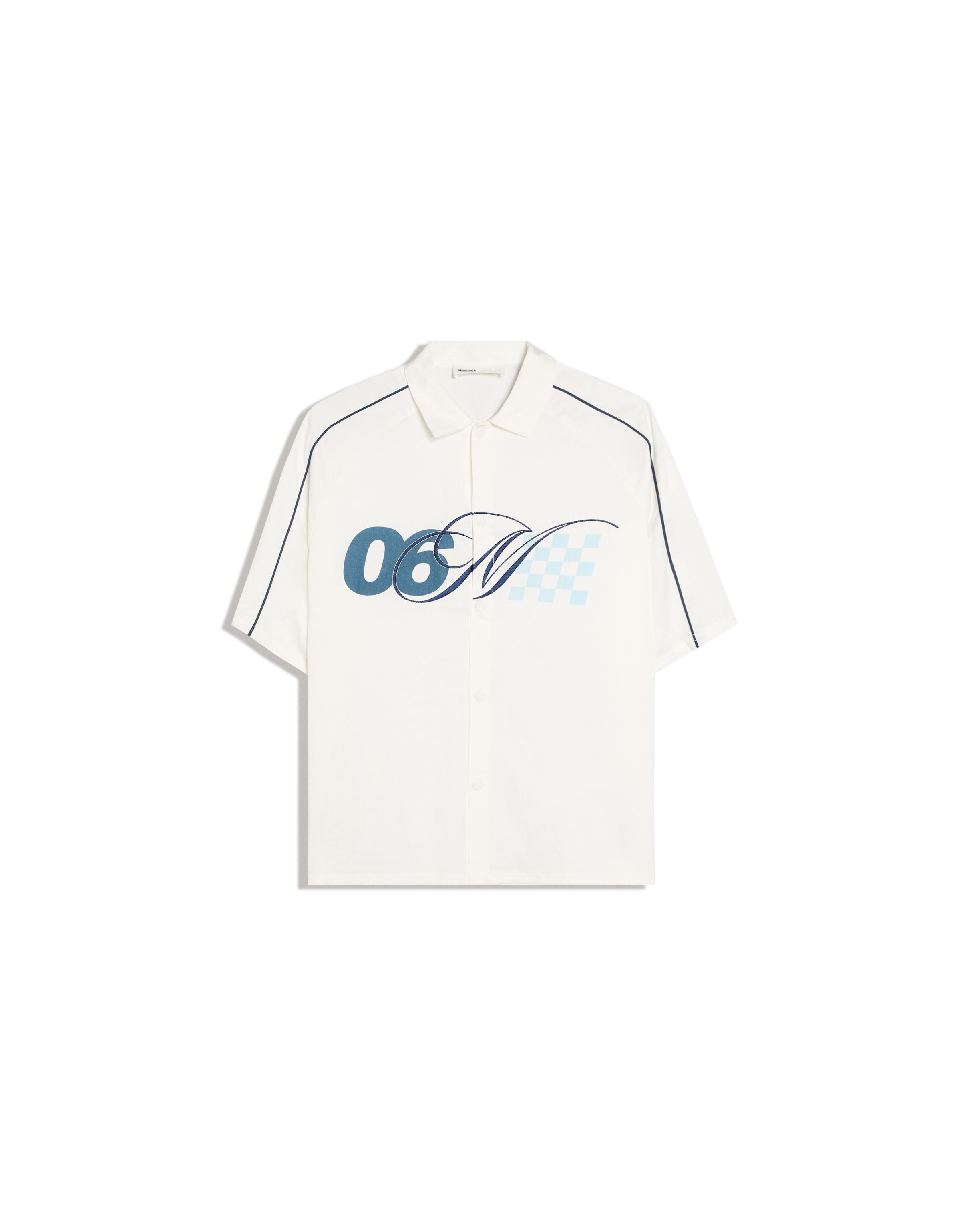 Short sleeve racing shirt — White