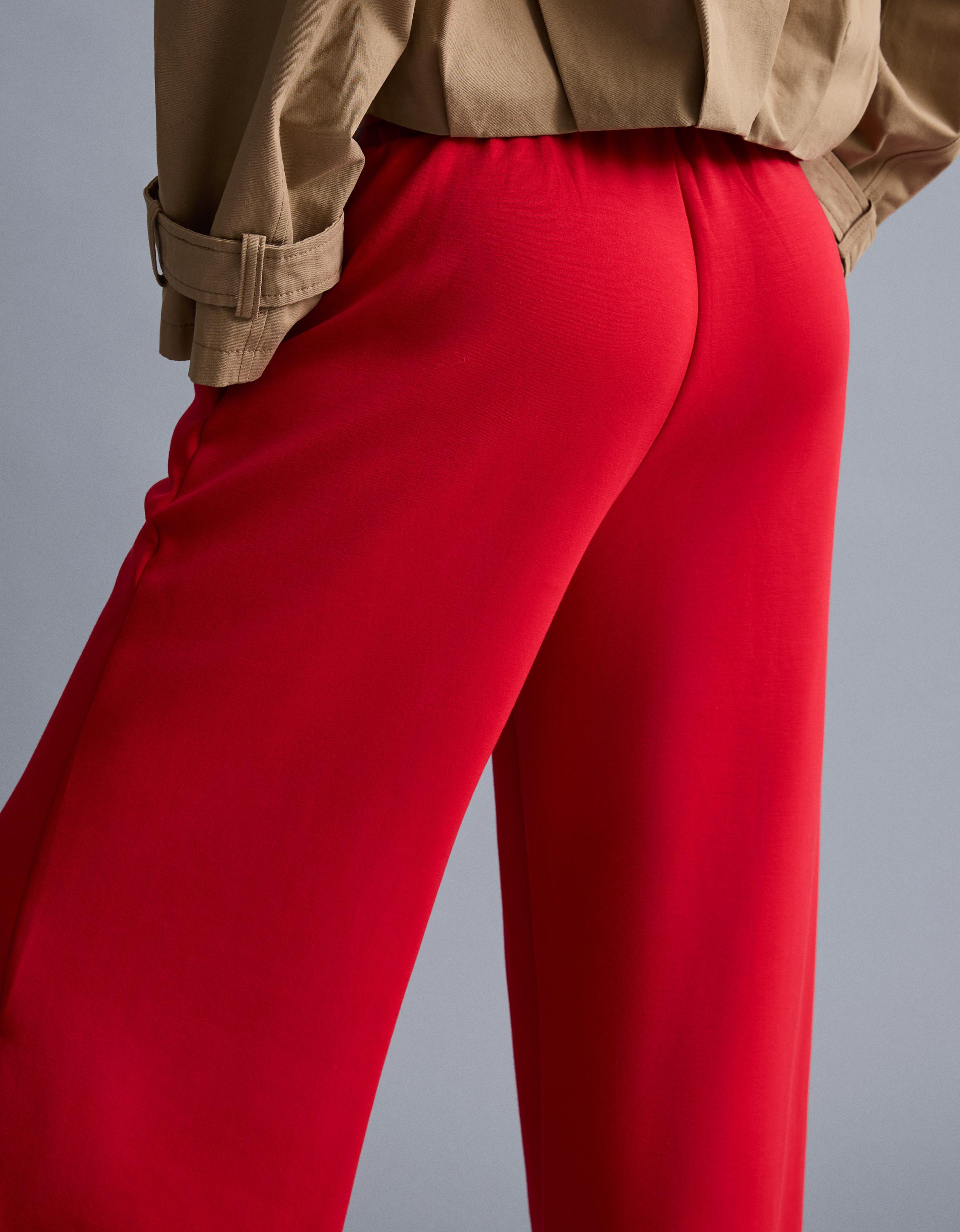Wide-leg modal trousers