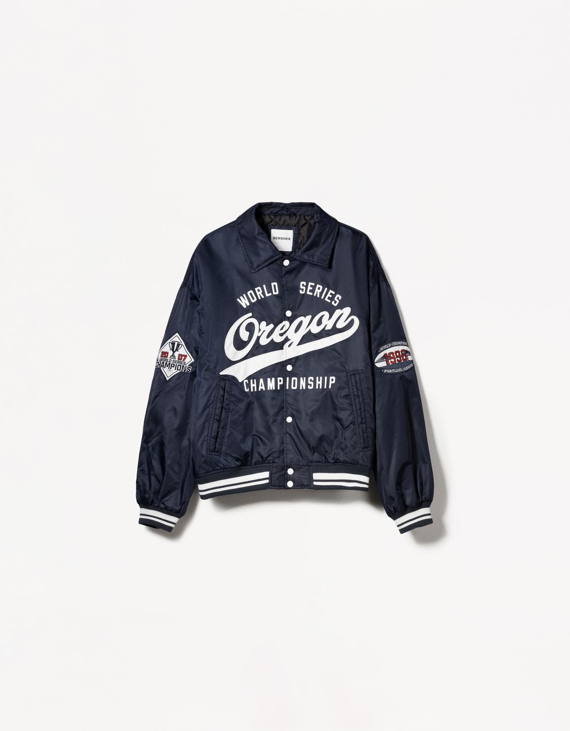 Varsity bomber jacket