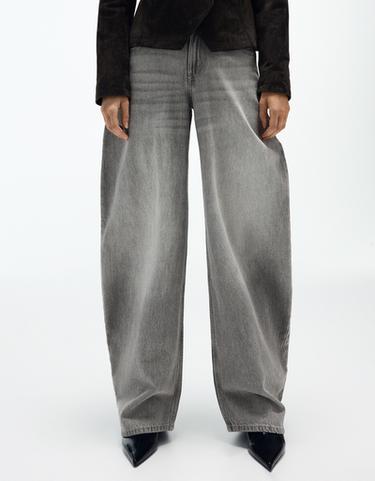 High-waist barrel jeans — Grey 3